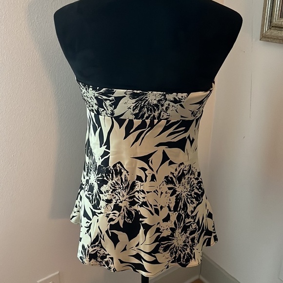 Ann Taylor strapless gathered top silky polyester top blouse Sz 8P - Picture 4 of 7